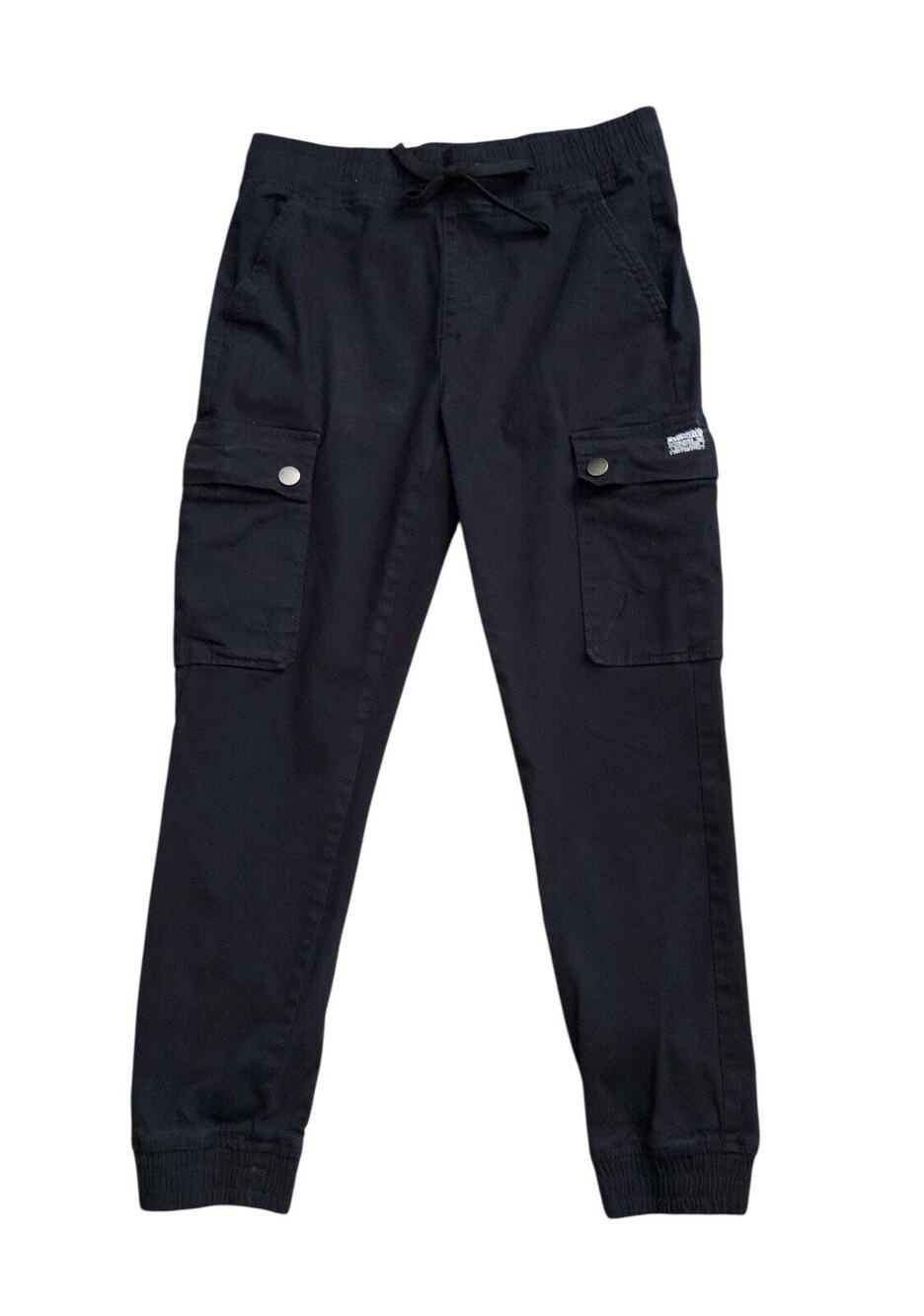 Modern Culture Cargo Jogger Pants Mens Small Black Pull On Drawstring 26" Inseam